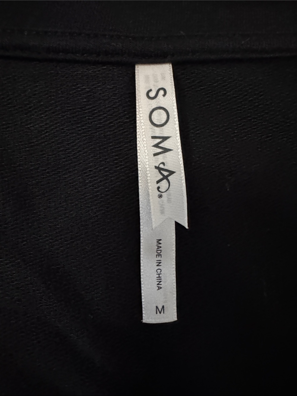 Soma Black Pajama Set with Cream Waist Tie - Picture 5 of 5